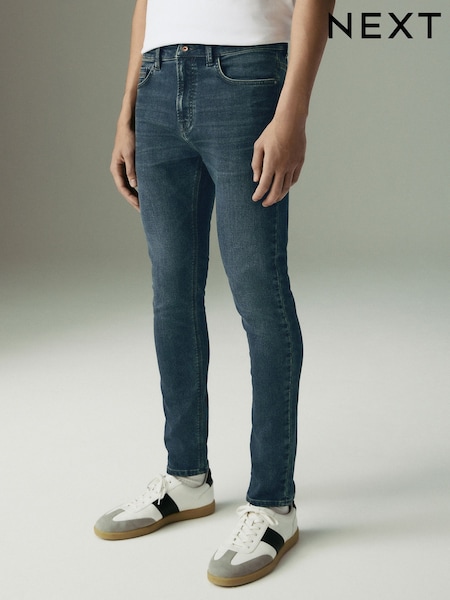 Blue Tint Vintage Skinny Fit Comfort Stretch Jeans (AK8749) | £35