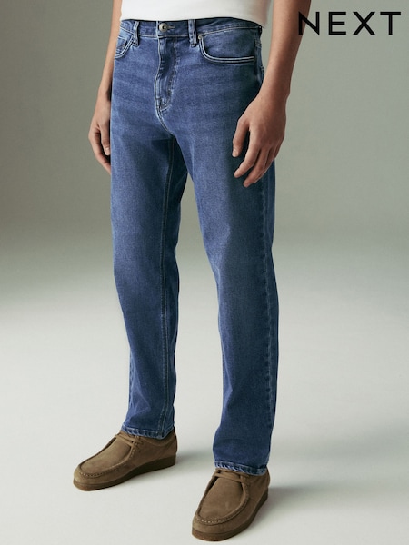 Blue Light Straight Fit Motionflex Jeans (AK8756) | £38