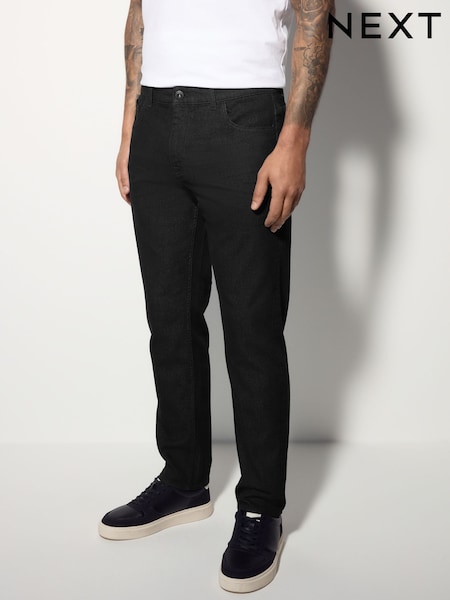 Black Slim Fit Lightweight Stretch Denim Jeans (AK8772) | £30