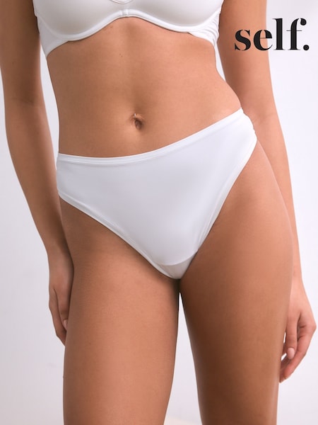 self. White Brazilian Knickers (AK8920) | £8