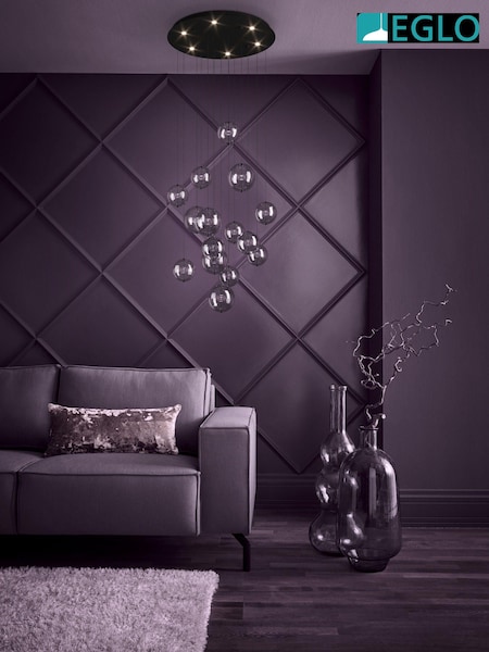 Eglo Black Espardello LED Clear Glass Bubble Spheres Pendant Ceiling Light (AK8952) | £654