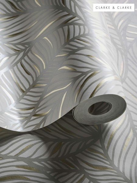Clarke and Clarke Linen or Champagne Selva Wallpaper (AK8988) | £56