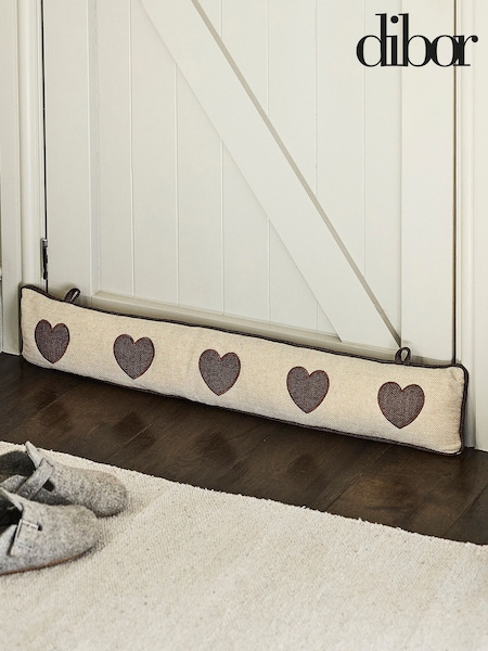 Dibor Brown Delphina Heart Draught Excluder (AK9072) | £22