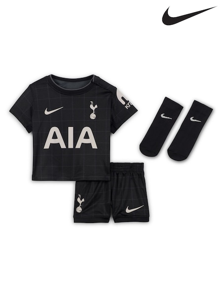 Nike Black Tottenham Hotspur FC Away Stadium 3 Piece Football Kit (AK9103) | £50