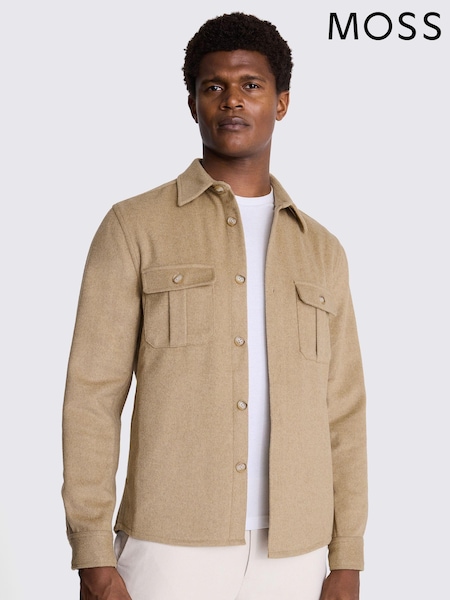 MOSS Natural Flannel Safari Overshirt (AK9223) | £70