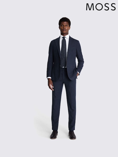 MOSS Blue Tailored Fit Twill Jacket (AK9227) | £189