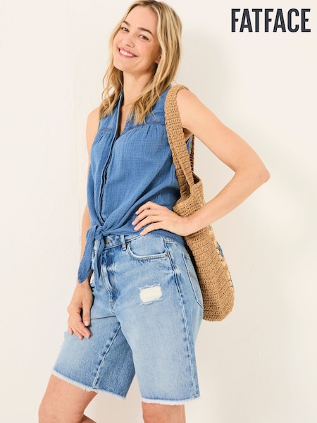 FatFace Denim Blue Sam Shirt (AK9298) | £42