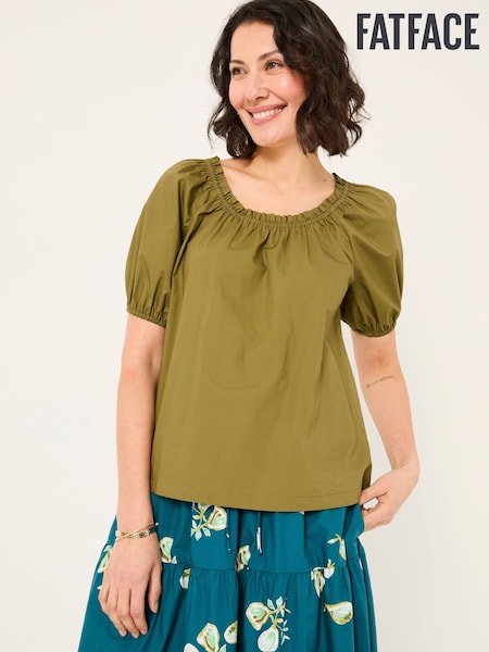 FatFace Ronnie Khaki Green Blouse (AK9304) | £42