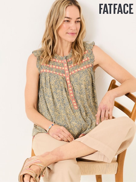 FatFace Patsy Mid Grey Air Ditsy Tunic (AK9310) | £42