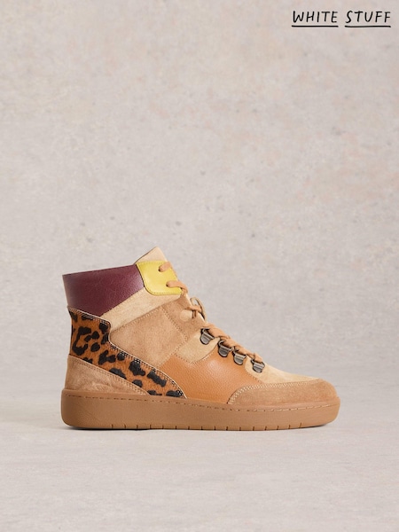 White Stuff Brown Harriet Mid Top Trainers (AK9390) | £85