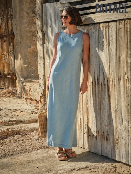 FatFace Iris Light Blue Denim Dress (AK9445) | £69