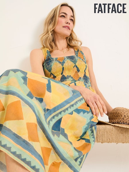 FatFace Aria Multi Abstract Midi Dress (AK9488) | £65