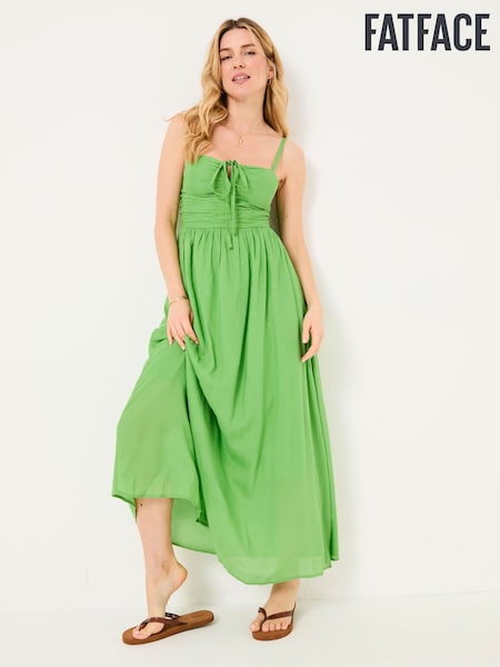 FatFace Meg Bright Green Midi Dress (AK9501) | £65