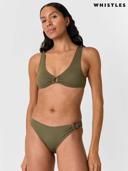 Whistles Green Ring Detail Bikini Bottoms (AK9553) | £45