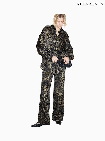 AllSaints Brown Charli Trousers (AK9761) | £159