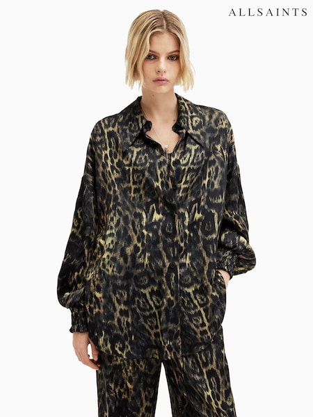 AllSaints Brown Charli Shirt (AK9763) | £159