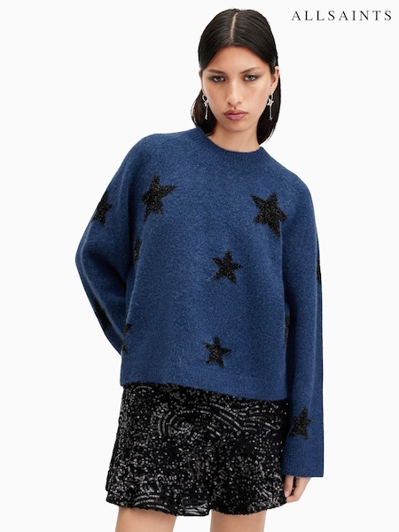 AllSaints Blue Starlet Jumper (AK9792) | £169