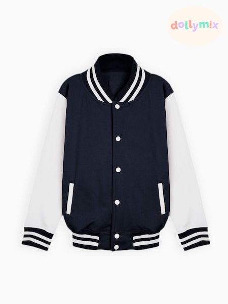 Dollymix Kids Blue Personalised Varsity Jacket (AK9877) | £30