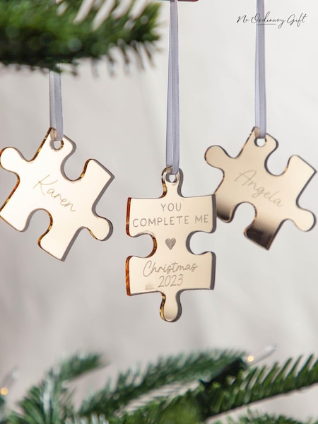 You Complete Me Couples Christmas Decoration Set by No Ordinary Gift (AL0003) | £16