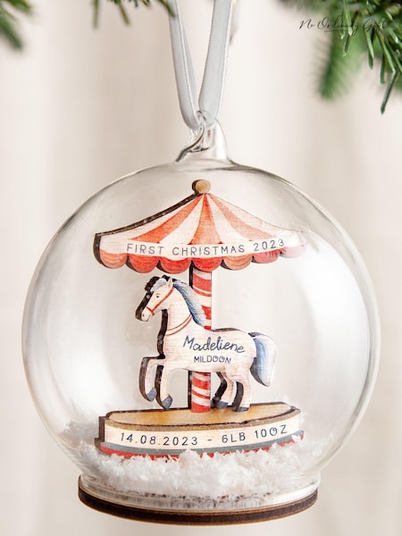 Layered Carousel First Christmas Baby Details Bauble by No Ordinary Gift (AL0010) | £30