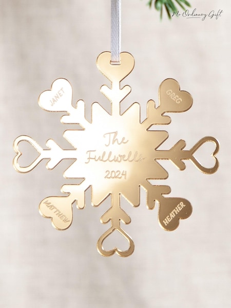 Snowflake Family Christmas Decoration by No Ordinary Gift (AL0020) | £15