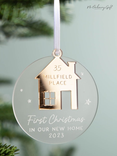 Personalised New Home Christmas Decoration with Mirror House by No Ordinary Gift (AL0027) | £19