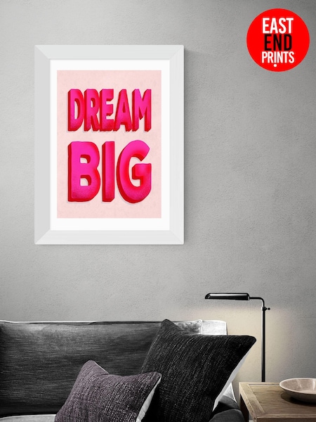 East End Prints White Dream Big Wall Art by Show Me Mars (AL0042) | £50 - £130