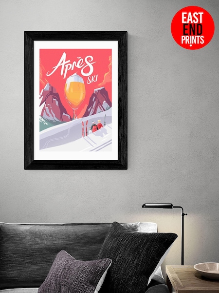 East End Prints Black Apre's Ski Framed Print Wall Art by Mark Harrison (AL0052) | £50 - £130