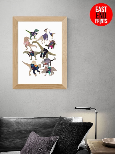 East End Prints Oak Dinosaurs in 80s Jumpers by Hanna Melin (AL0061) | £50 - £130