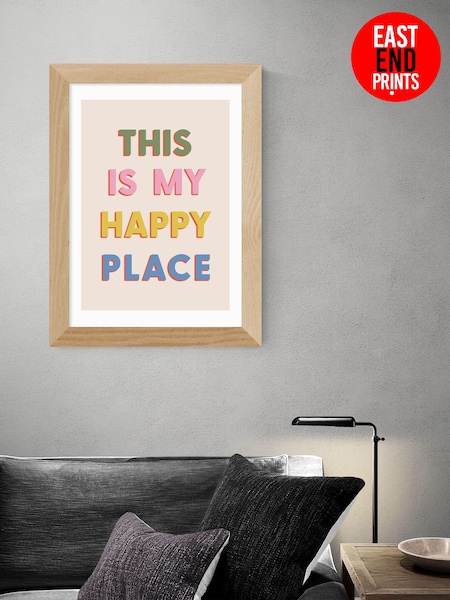 East End Prints Oak This Is My Happy Place Wall Art by Studio Eleni (AL0073) | £50 - £130