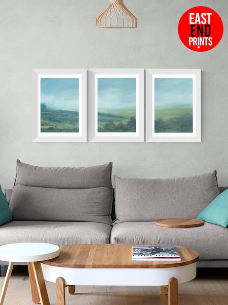 East End Prints White Devon Triptych Wall Art by Dan Hobday (AL0080) | £140 - £370