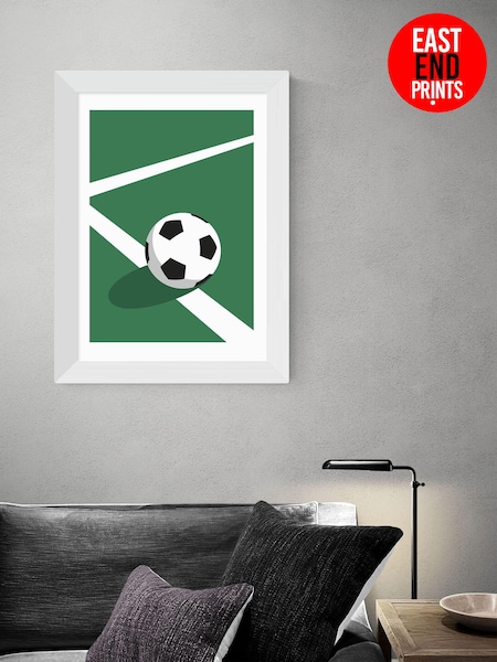 East End Prints White Football Framed Print Wall Art by Rocket Jack (AL0082) | £50 - £130