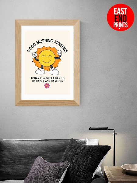 East End Prints Oak Good Morning Sunshine Wall Art by Mother & Sun Studio (AL0084) | £50 - £130
