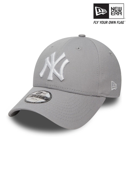 New Era Kids Grey New York Yankees Essential 9FORTY 100% Cotton Cap (AL0096) | £17