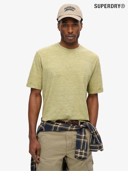 Superdry Yellow Over Dyed Slub Marl T-Shirt (AL0101) | £30