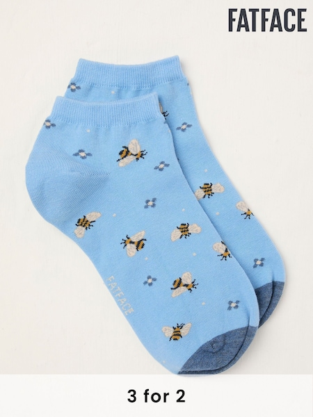 FatFace Blue Bee Trainer Socks (AL0403) | £6