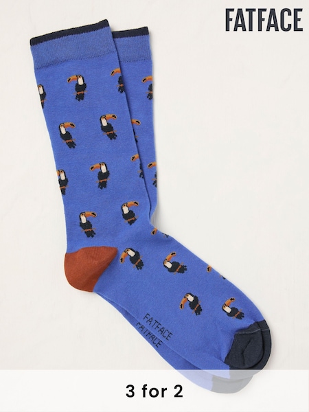 FatFace Blue Toucan Socks (AL0422) | £7.50