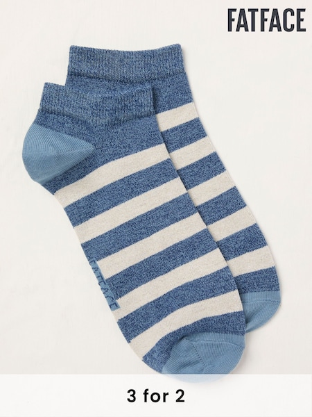 FatFace Blue Twist Trainer Socks (AL0431) | £6