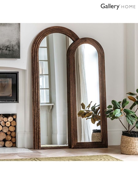 Gallery Home Charcoal Dark Wood Harlech Arch Full Length Mirror (AL0479) | £180