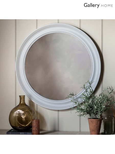 Gallery Home Stone Wood Loughor Round Wall Mirror (AL0483) | £150