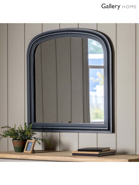 Gallery Home Grey Wood Loughor Overmantle Mirror (AL0487) | £180