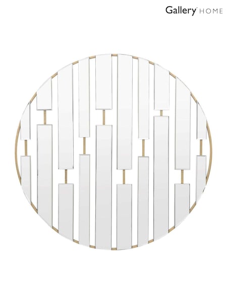 Gallery Home Champagne Conwy Decorative Round Mirror (AL0496) | £225
