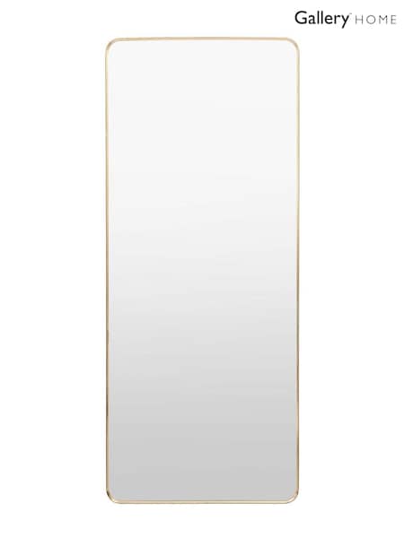Gallery Home Gold Metal Whitland Rectangle Leaner Mirror (AL0497) | £199