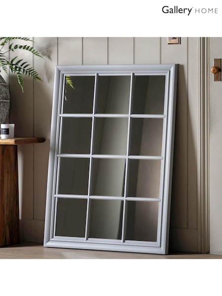 Gallery Home Stone Wood Loughor Rectangle Window Mirror (AL0505) | £199