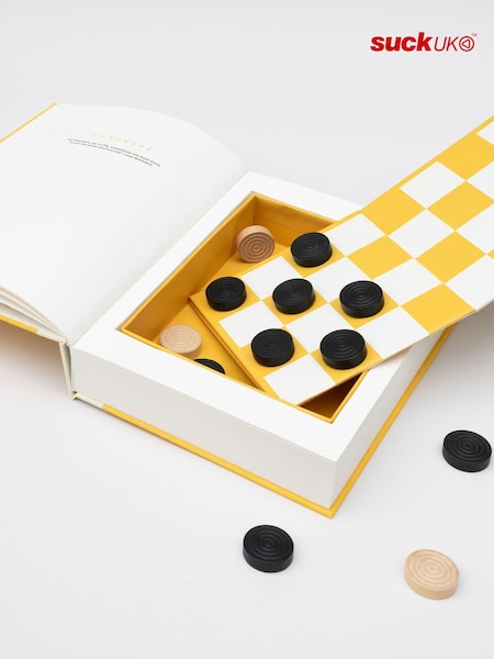 Suck UK Yellow Checkers In A Book Board Game (AL0561) | £35