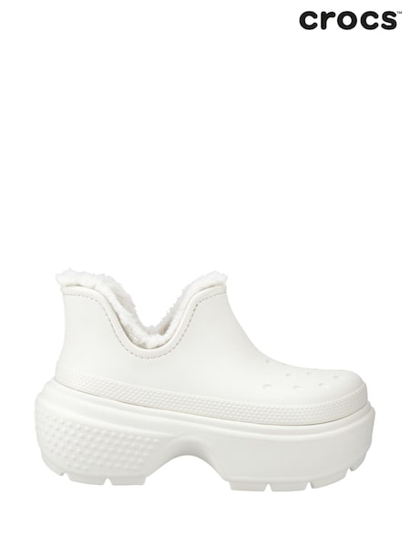 Crocs White Stomp Shorty Boots (AL0615) | £85