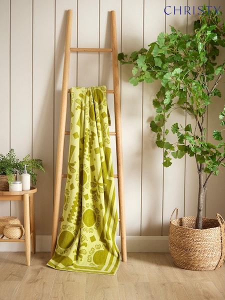 Christy Lime Green Amalfi Mediterranean 100% Cotton Beach Towel (AL0699) | £50