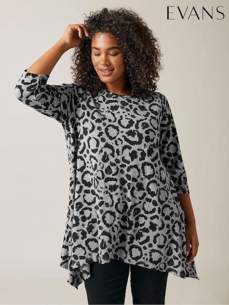 Evans Stud Detail Hanky Hem Tunic (AL0750) | £39