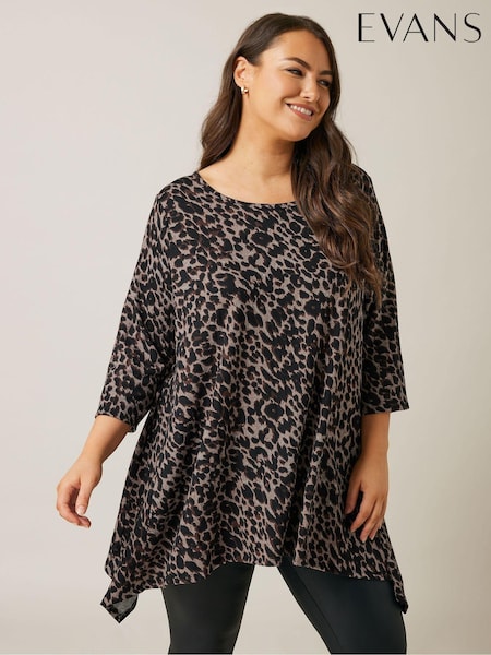 Evans Drop Pocket Brown Tunic (AL0751) | £39
