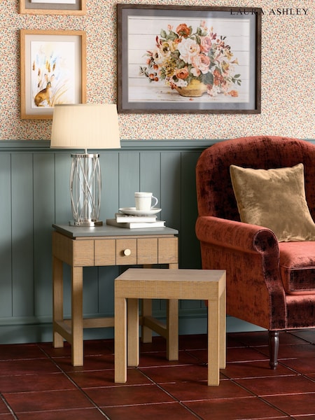 Laura Ashley Washed Oak Braystone 1 Drawer Nest Of Tables (AL0764) | £545